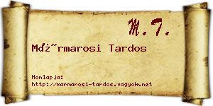 Mármarosi Tardos névjegykártya